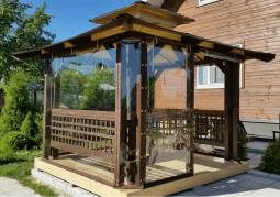 Гибкие окна для беседок